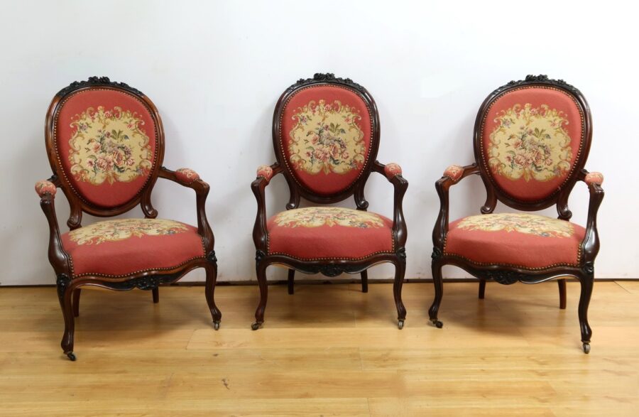 Salon 7 Pièces en Palissandre, époque Napoléon III – Milieu XIXe – Image 17