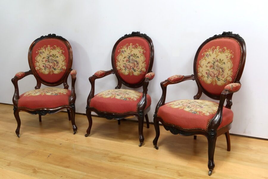 Salon 7 Pièces en Palissandre, époque Napoléon III – Milieu XIXe – Image 19