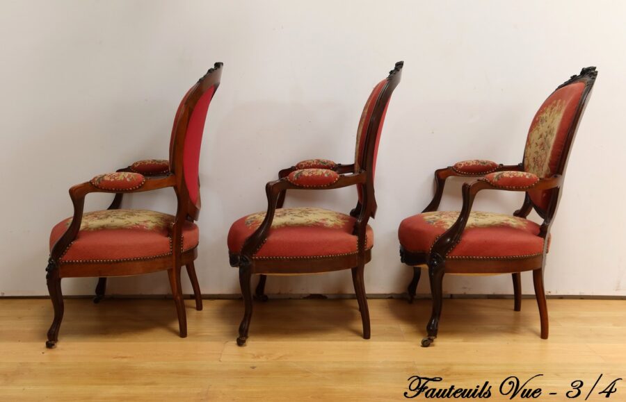 Salon 7 Pièces en Palissandre, époque Napoléon III – Milieu XIXe – Image 29