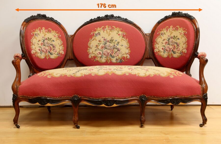 Salon 7 Pièces en Palissandre, époque Napoléon III – Milieu XIXe – Image 44