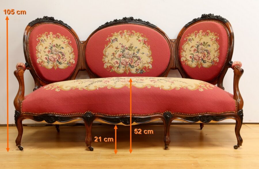 Salon 7 Pièces en Palissandre, époque Napoléon III – Milieu XIXe – Image 46