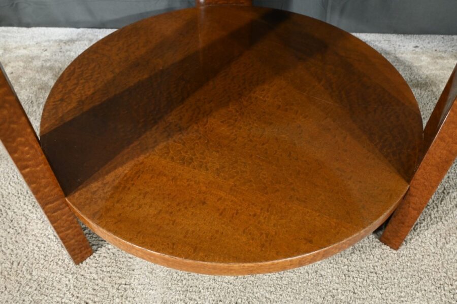 Table Guéridon en Loupe d’Amboine, Art Déco – 1930 – Image 16