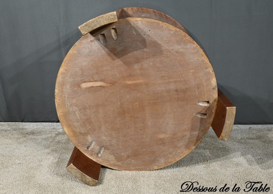 Table Guéridon en Loupe d’Amboine, Art Déco – 1930 – Image 23