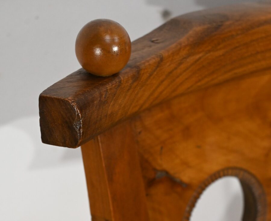 Paire de Fauteuils en Merisier, époque Directoire – Début XIXe – Image 9