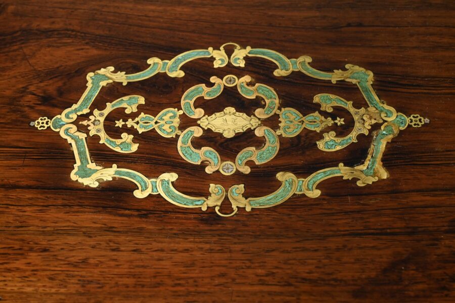 Travailleuse en Palissandre, style Napoléon III, Maison Roll, Fg. St Antoine – Milieu XIXe – Image 8
