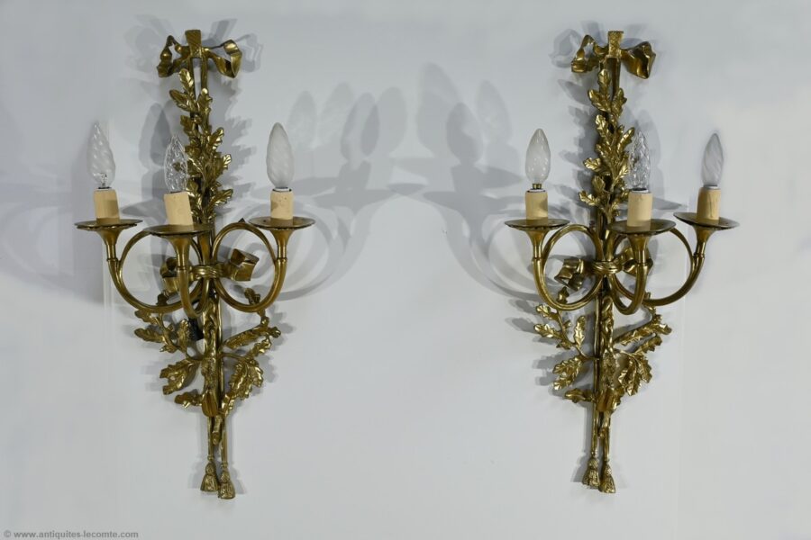 Appliques Murales en Bronze, d’après C.Galle, époque Napoléon III – Milieu XIXe