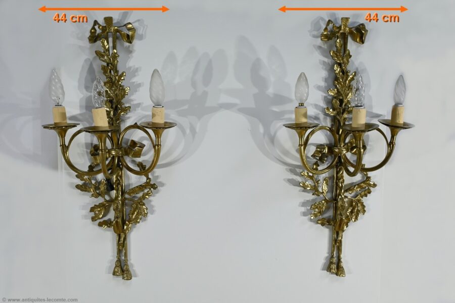 Appliques Murales en Bronze, d’après C.Galle, époque Napoléon III – Milieu XIXe – Image 13