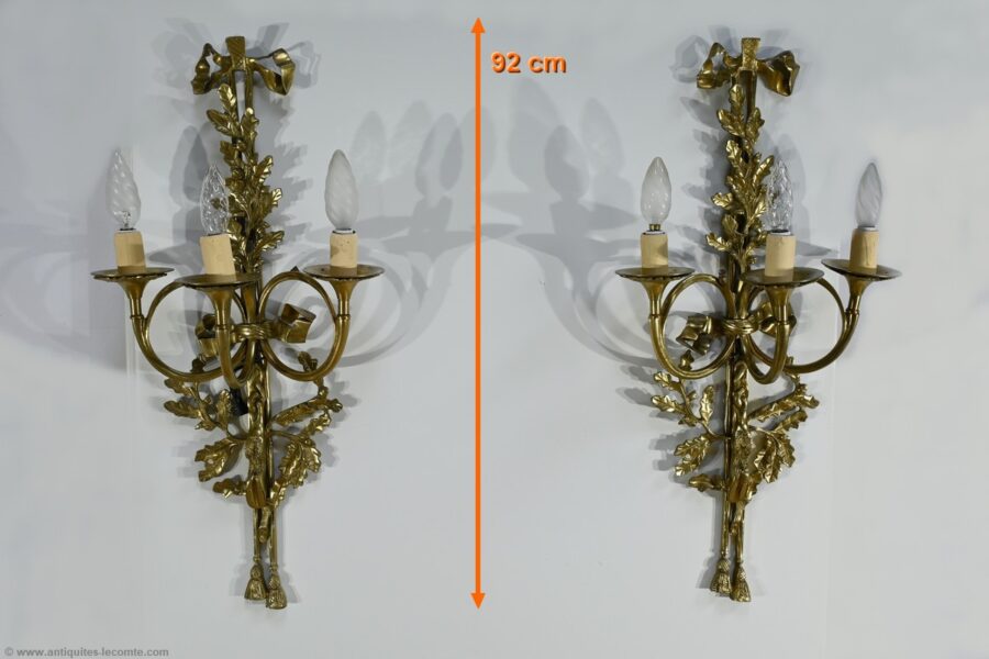 Appliques Murales en Bronze, d’après C.Galle, époque Napoléon III – Milieu XIXe – Image 14