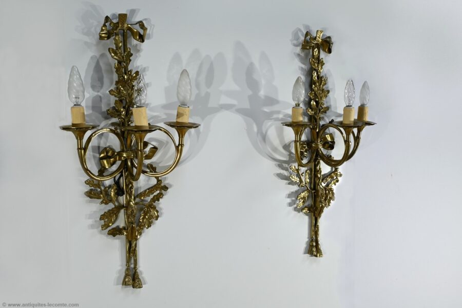 Appliques Murales en Bronze, d’après C.Galle, époque Napoléon III – Milieu XIXe – Image 2