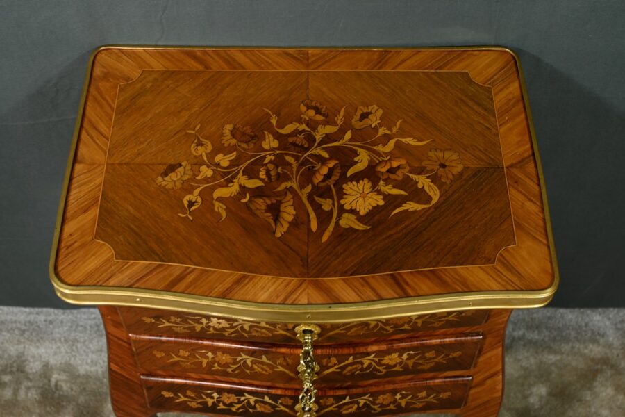 Chevet en Bois de Rose et Palissandre, style Louis XV – Fin XIXe – Image 5