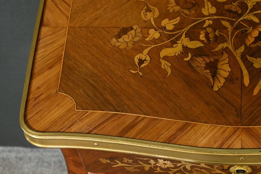 Chevet en Bois de Rose et Palissandre, style Louis XV – Fin XIXe – Image 6