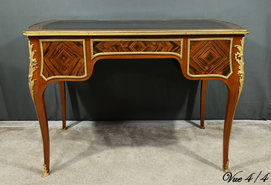 Petit Bureau de Milieu en Acajou et Palissandre, style Louis XV, époque Napoléon III – Milieu XIXe – Image 23