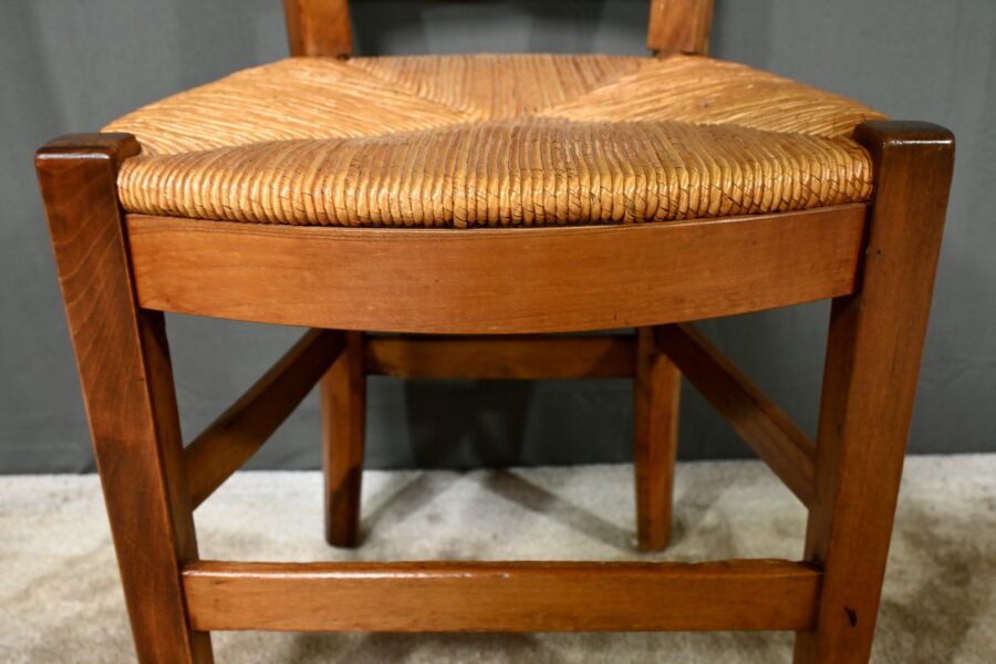 Suite de 4 Chaises en Merisier, époque Directoire – Début XIXe – Image 10