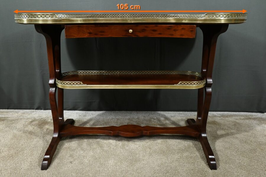 Table Rognon en Moucheté d’Acajou, estampillée “L’escalier de Cristal” – Fin XIXe – Image 22