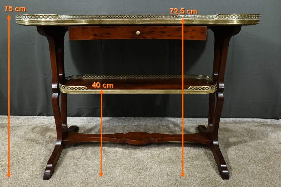 Table Rognon en Moucheté d’Acajou, estampillée “L’escalier de Cristal” – Fin XIXe – Image 24