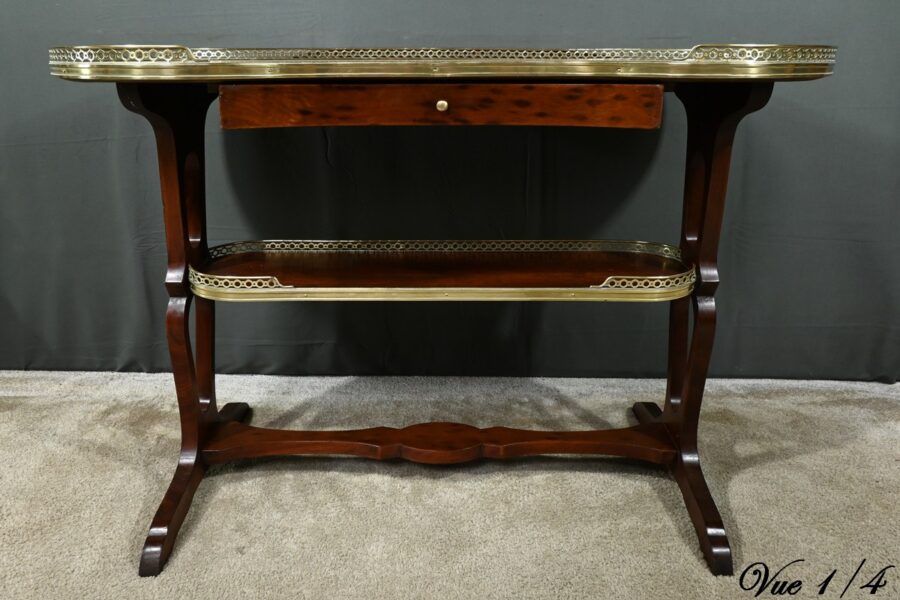 Table Rognon en Moucheté d’Acajou, estampillée “L’escalier de Cristal” – Fin XIXe – Image 6