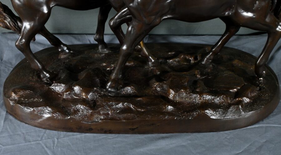 Bronze « Chevaux Arabes », d'après P-J. Mène – Début XXe – Image 19