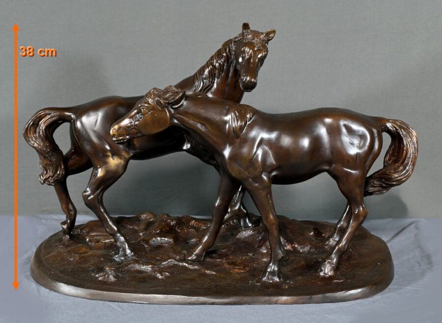 Bronze « Chevaux Arabes », d'après P-J. Mène – Début XXe – Image 23