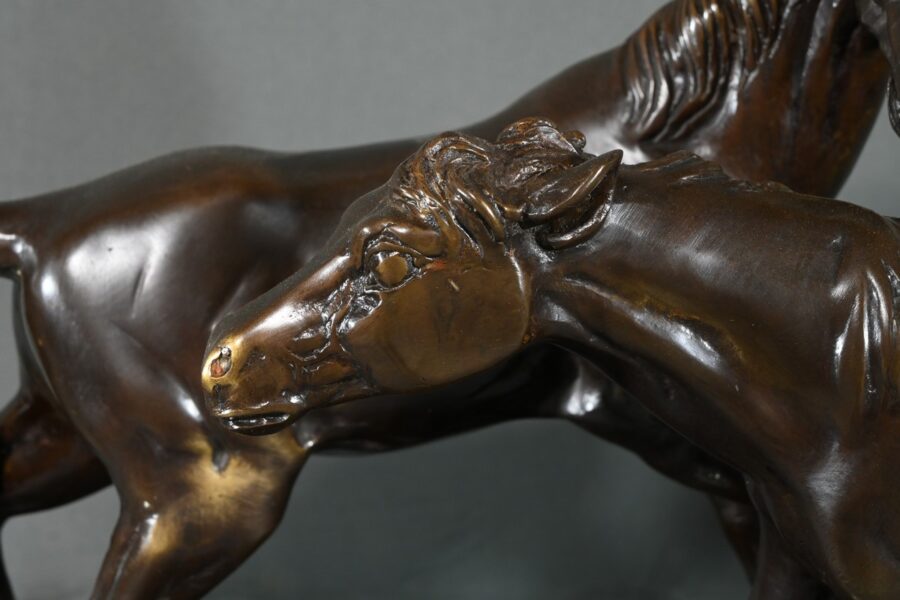 Bronze « Chevaux Arabes », d'après P-J. Mène – Début XXe – Image 8