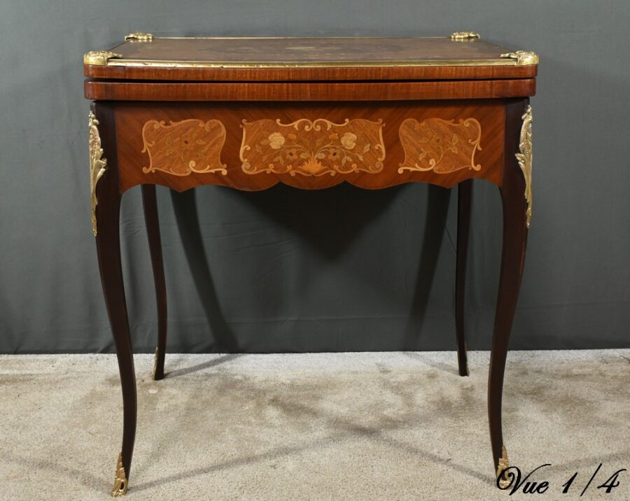 Table de Jeux en Acajou, style Transition Louis XV/Louis XVI – Fin XIXe – Image 15
