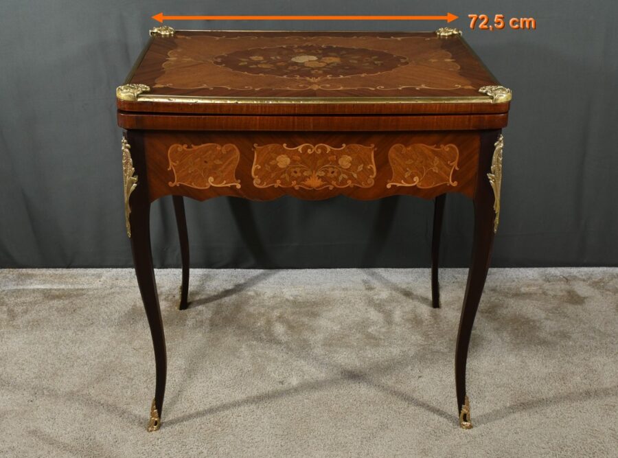 Table de Jeux en Acajou, style Transition Louis XV/Louis XVI – Fin XIXe – Image 33