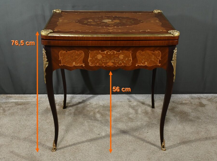 Table de Jeux en Acajou, style Transition Louis XV/Louis XVI – Fin XIXe – Image 35