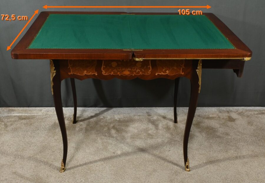 Table de Jeux en Acajou, style Transition Louis XV/Louis XVI – Fin XIXe – Image 36