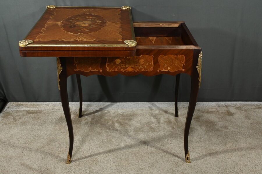 Table de Jeux en Acajou, style Transition Louis XV/Louis XVI – Fin XIXe – Image 6