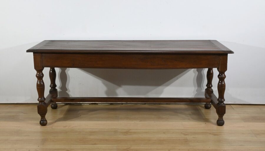 Table de Ferme en Chêne, goût Louis XIV - Milieu XIXe