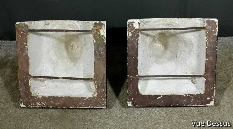 Paire de Consoles Murales en Plâtre, style Baroque - Fin XIXe – Image 12