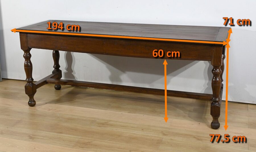 Table de Ferme en Chêne, goût Louis XIV - Milieu XIXe – Image 19