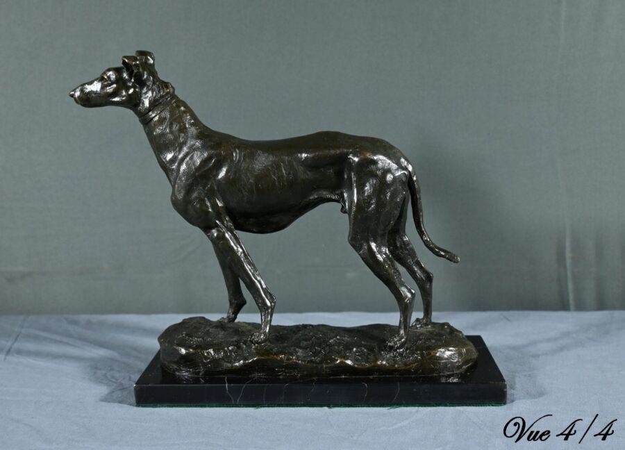 Bronze "Le Lévrier", signé E.Frémiet - Fin XIXe – Image 17