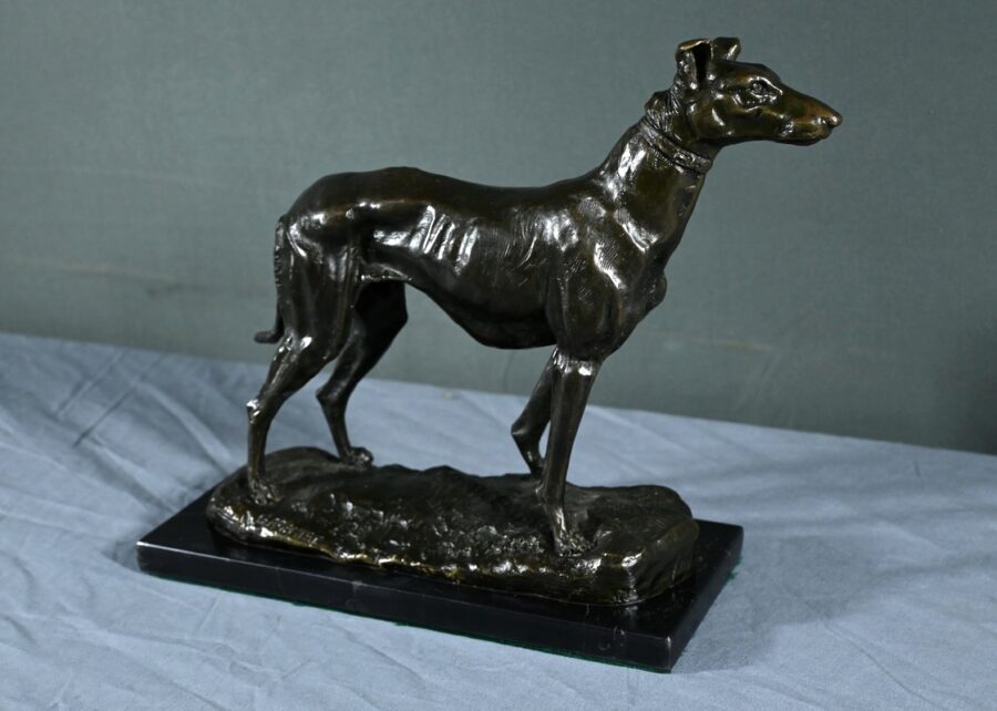 Bronze "Le Lévrier", signé E.Frémiet - Fin XIXe – Image 3