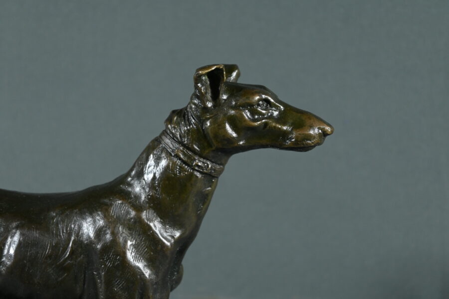 Bronze "Le Lévrier", signé E.Frémiet - Fin XIXe – Image 5