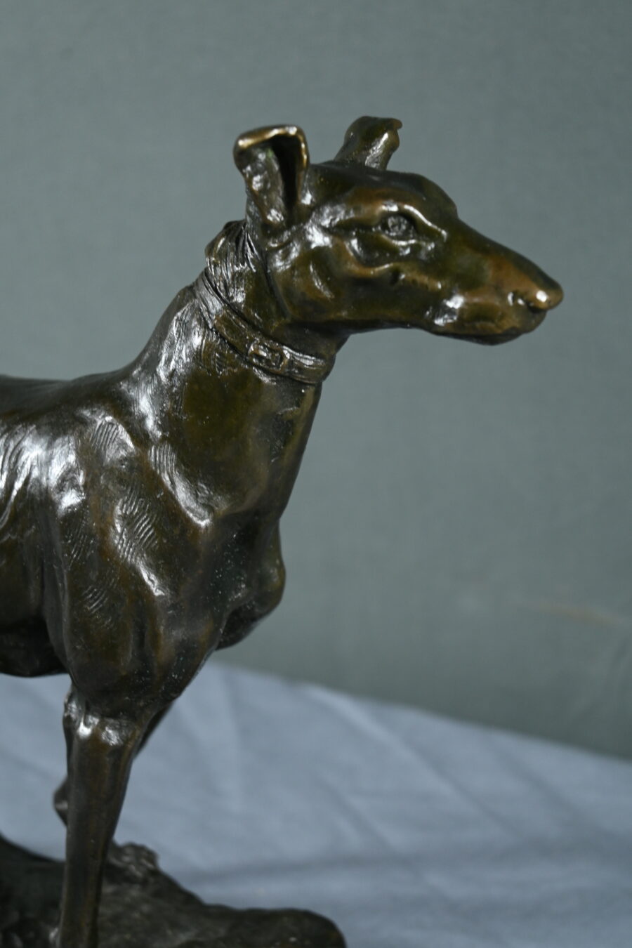 Bronze "Le Lévrier", signé E.Frémiet - Fin XIXe – Image 6