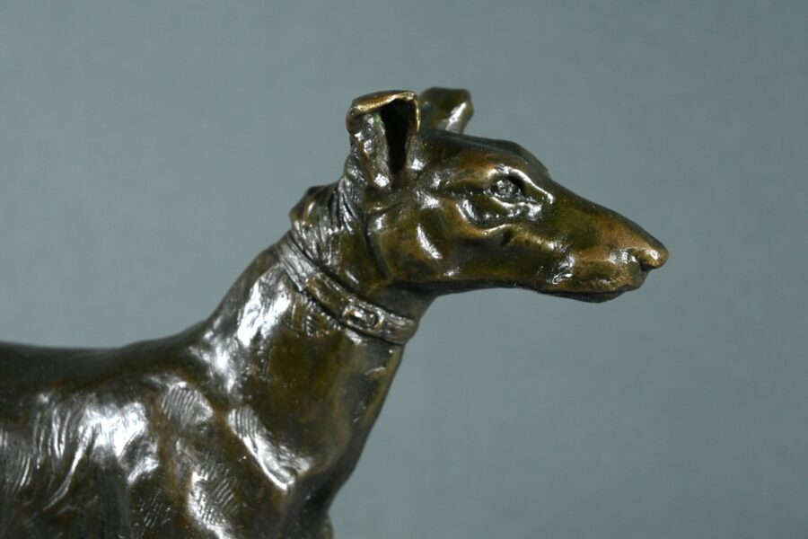 Bronze "Le Lévrier", signé E.Frémiet - Fin XIXe – Image 7