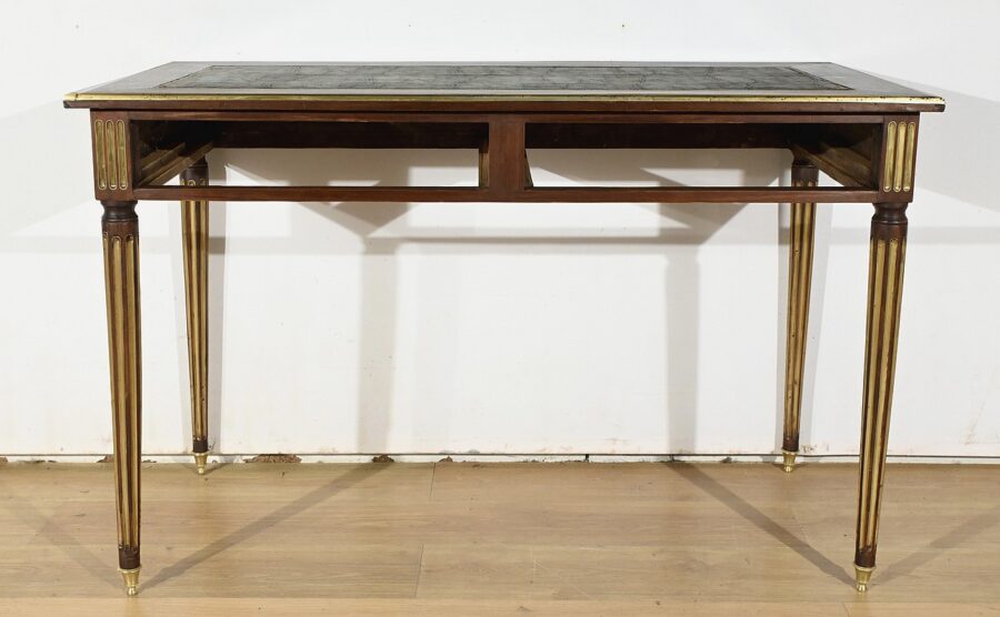 Bureau Plat en Acajou, style Louis XVI- 2ème partie XIXe – Image 17