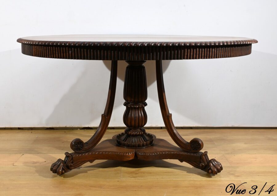 Table Guéridon en Palissandre, époque Napoléon III – Milieu XIXe – Image 16