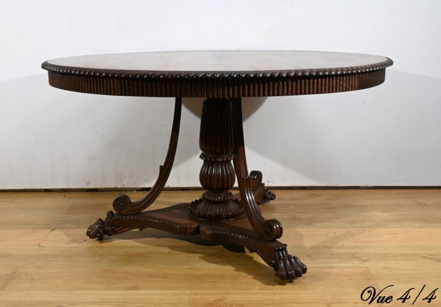 Table Guéridon en Palissandre, époque Napoléon III – Milieu XIXe – Image 17