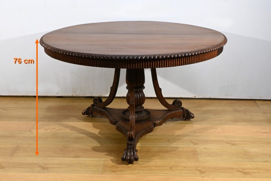 Table Guéridon en Palissandre, époque Napoléon III – Milieu XIXe – Image 22