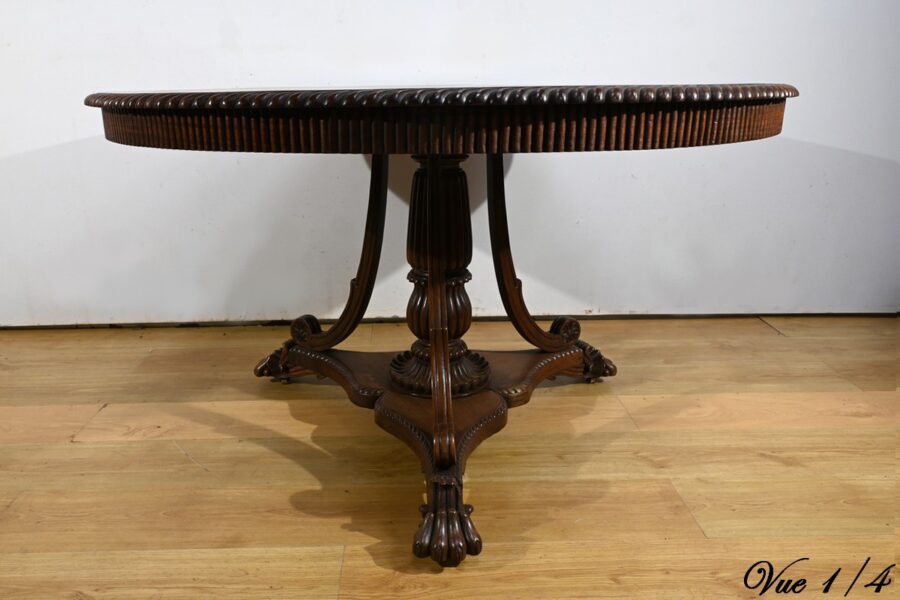 Table Guéridon en Palissandre, époque Napoléon III – Milieu XIXe – Image 8