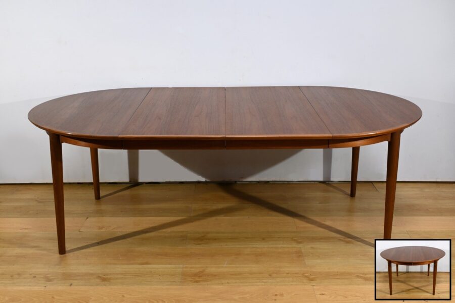 Table de Salle à Manger en Teck, style Scandinave - 1970