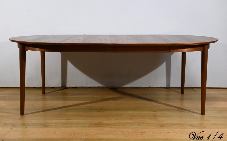 Table de Salle à Manger en Teck, style Scandinave - 1970 – Image 11
