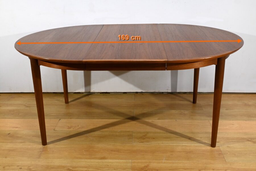 Table de Salle à Manger en Teck, style Scandinave - 1970 – Image 20