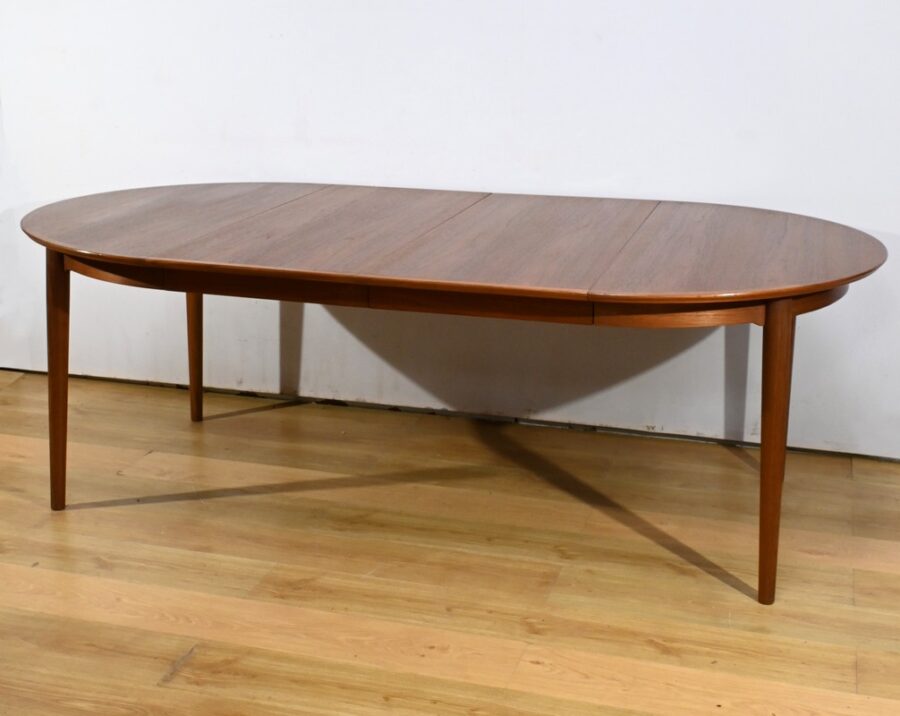 Table de Salle à Manger en Teck, style Scandinave - 1970 – Image 4
