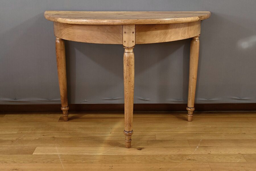 Console Demi-lune en Merisier Blond, style Louis-Philippe - 2ème partie XIXe – Image 7