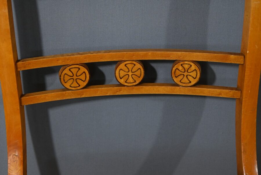 Chaises en Érable Moucheté, style Charles X - Milieu XXe – Image 11