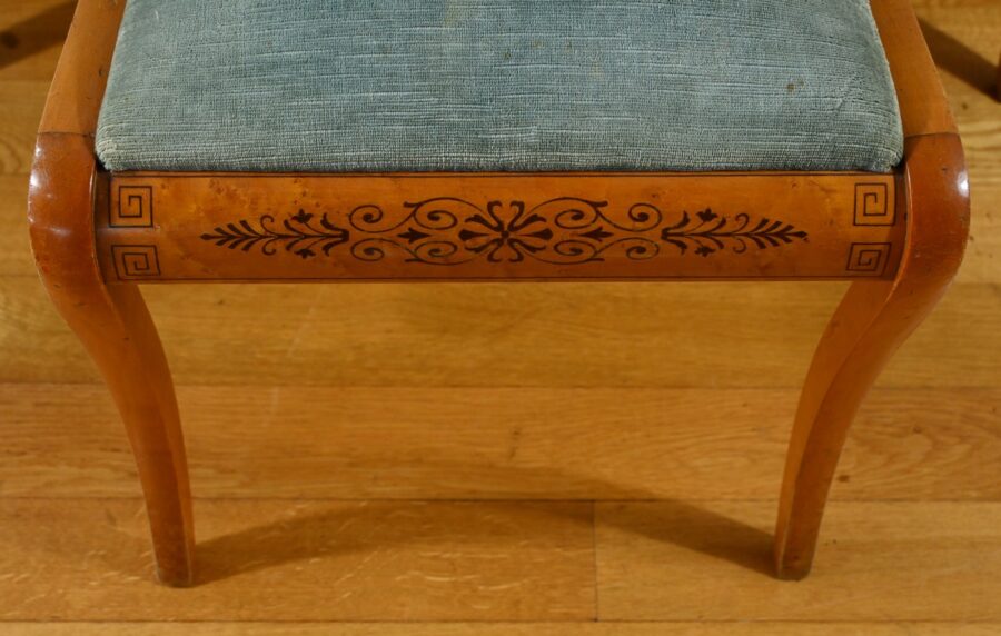 Chaises en Érable Moucheté, style Charles X - Milieu XXe – Image 12