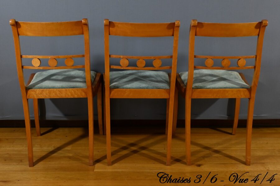 Chaises en Érable Moucheté, style Charles X - Milieu XXe – Image 19