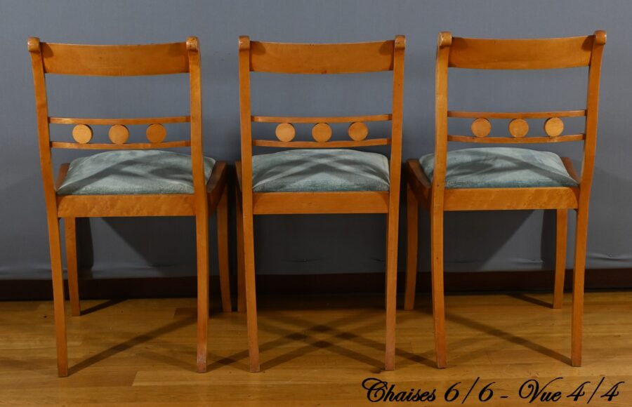 Chaises en Érable Moucheté, style Charles X - Milieu XXe – Image 20